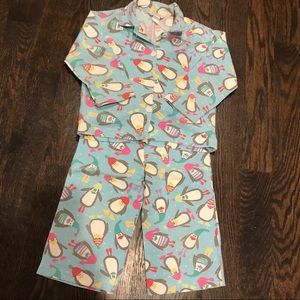 Garnet Hill Flannel Pajama Set Toddlers Size 2T